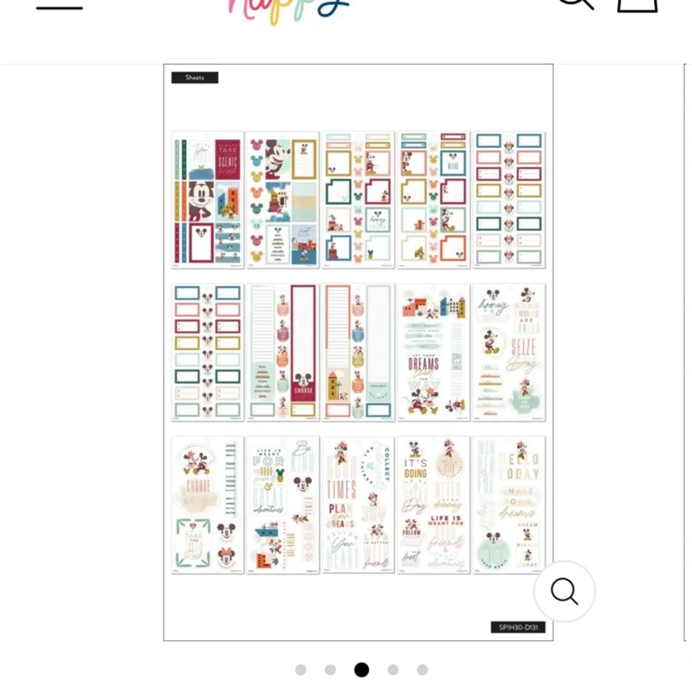 NIP Disney Princess Planner Accessories & 611 Disney Stickers